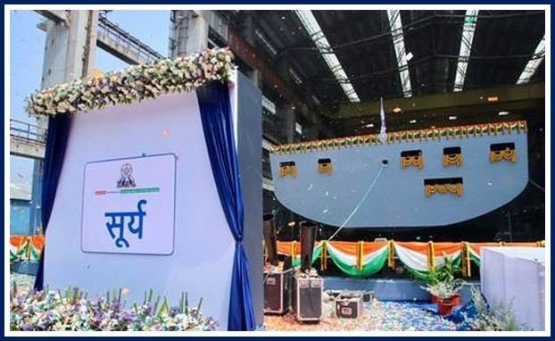 FSS-1 'Surya' Launched; Keel of FSS-5 Laid at Hindustan Shipyard