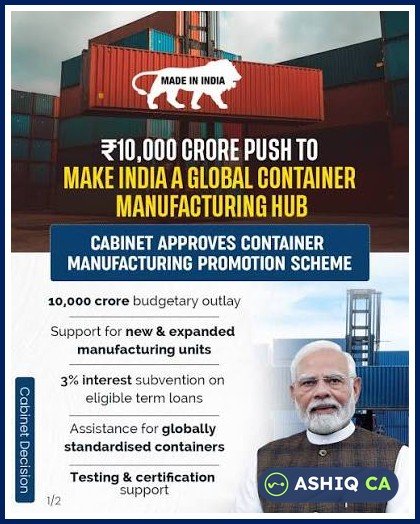 Container Manufacturing Promotion Scheme | Daily Current Affairs 29 October 2026